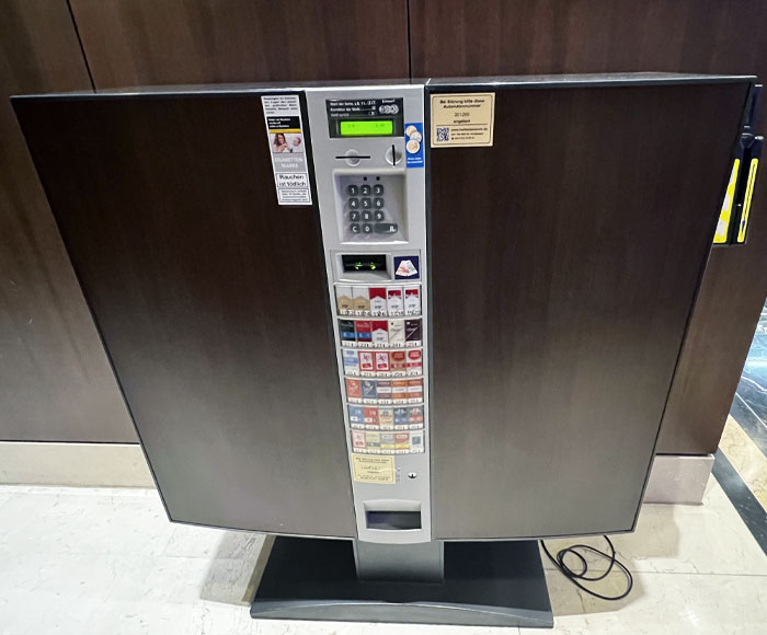 Cigarette Vending Machine At A Hotel In Germany