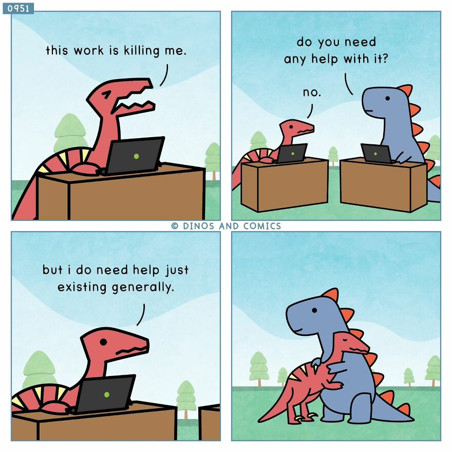 40 New “Dinosaur Couch” Comics Exploring Complex Emotions And Mental ...