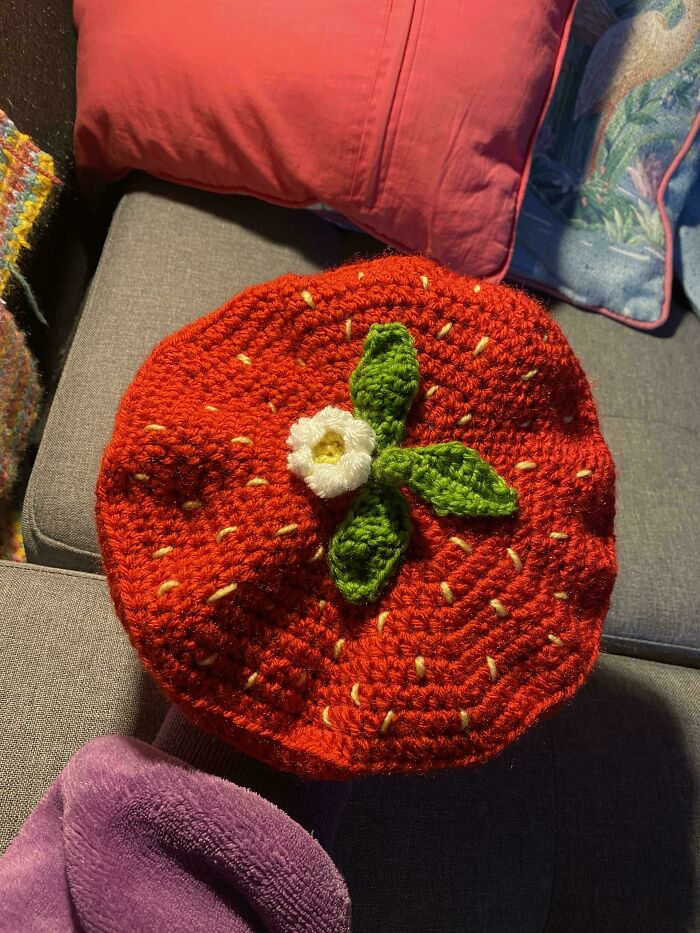 I Made A Strawberry 🍓 Beret