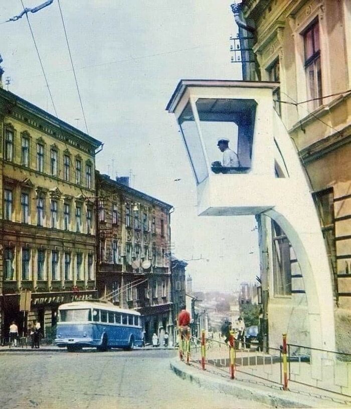 This Traffic Control Cabin Seems Oddly Futuristic. 1970s, Chernivtsi