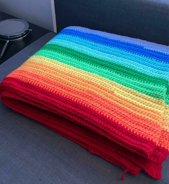 I Just Finished My First Blanket!!! I Know It‘S Nothing Special But I Am So Proud!