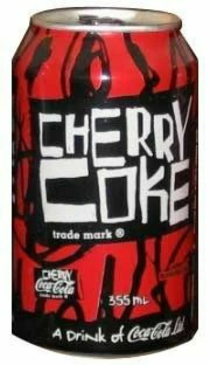 I Think This Is One Of The Most Underrated Can Designs From The 1990s. Also, Cherry Coke Just Hits Different