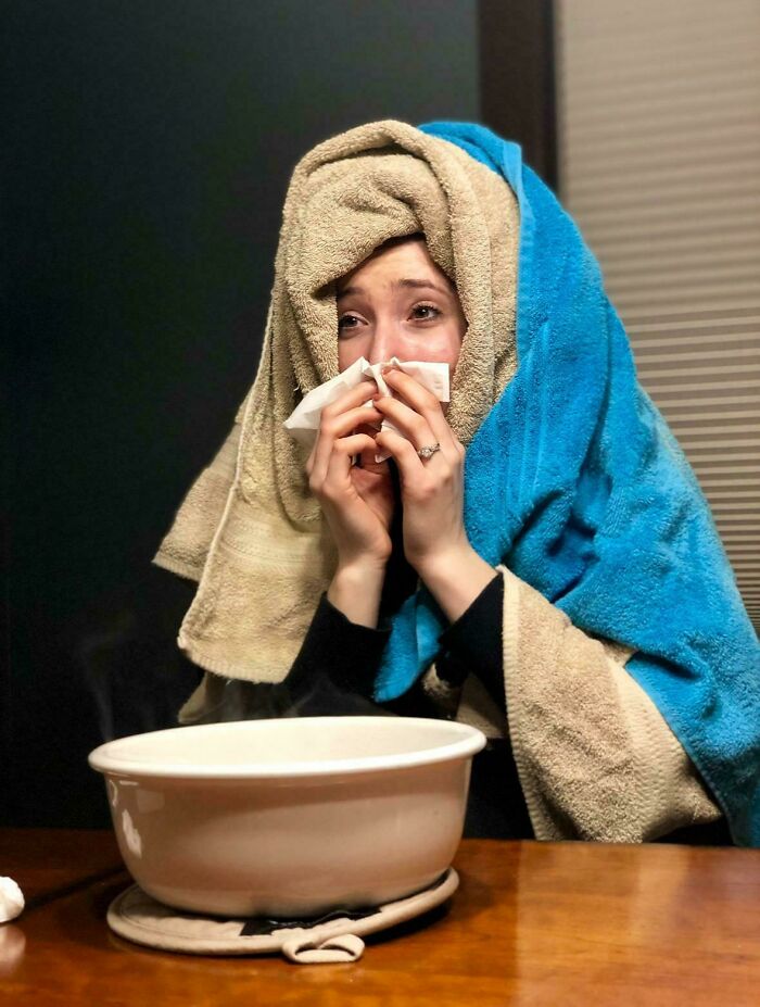 My Wife Trying To Idk, Something About A Cold