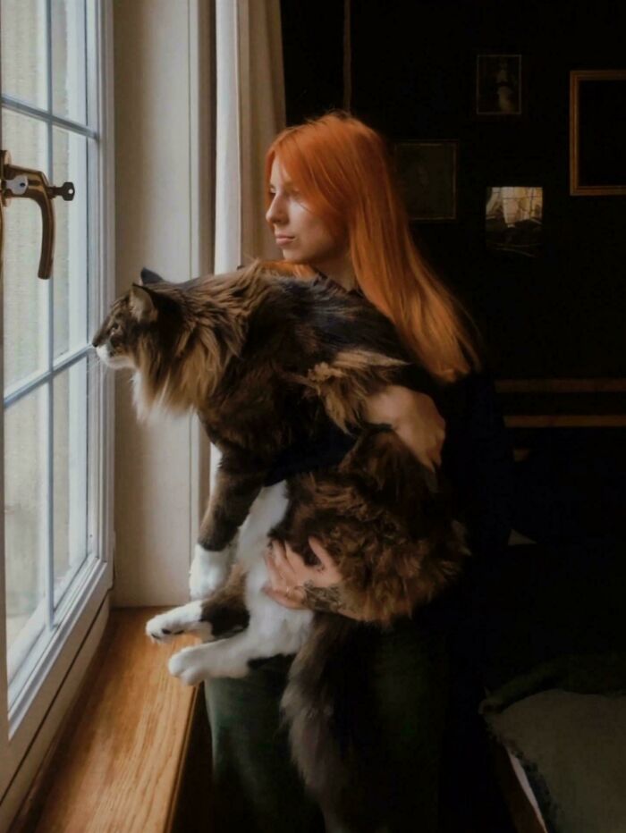 Was Told This Shot Of Me Holding My Cat Could Fit Here