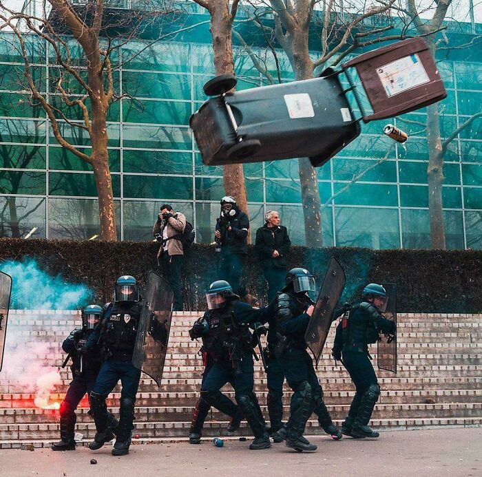 Shot During A Protest In France