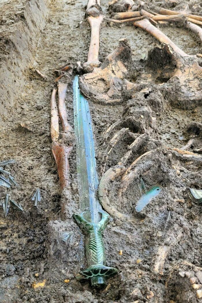 A 3000-Year-Old Perfectly Preserved Sword Recently Dug Up In Germany
