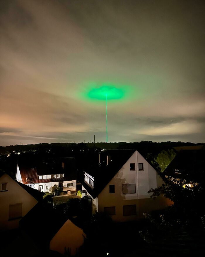 A Laser Visible Almost 100km Away (10km From Pic)