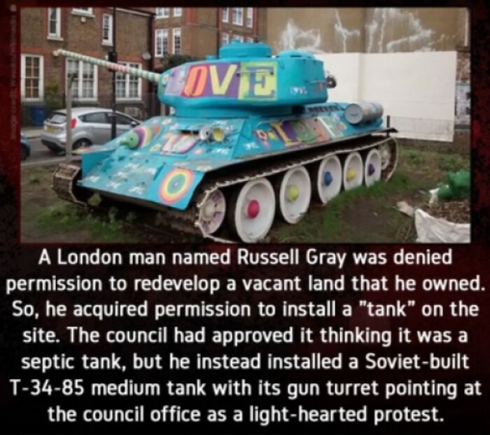 A Man Installed A Soviet Tank On His Vacant Land