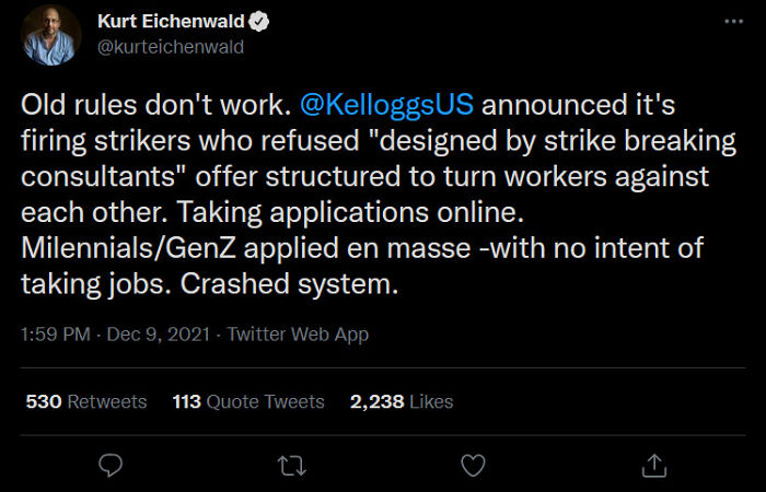 Antiwork Successfully Crashed Kellogg’s Scab Application Site!