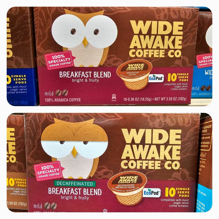 The Owl On The Regular Coffee vs. The Decaf Coffe