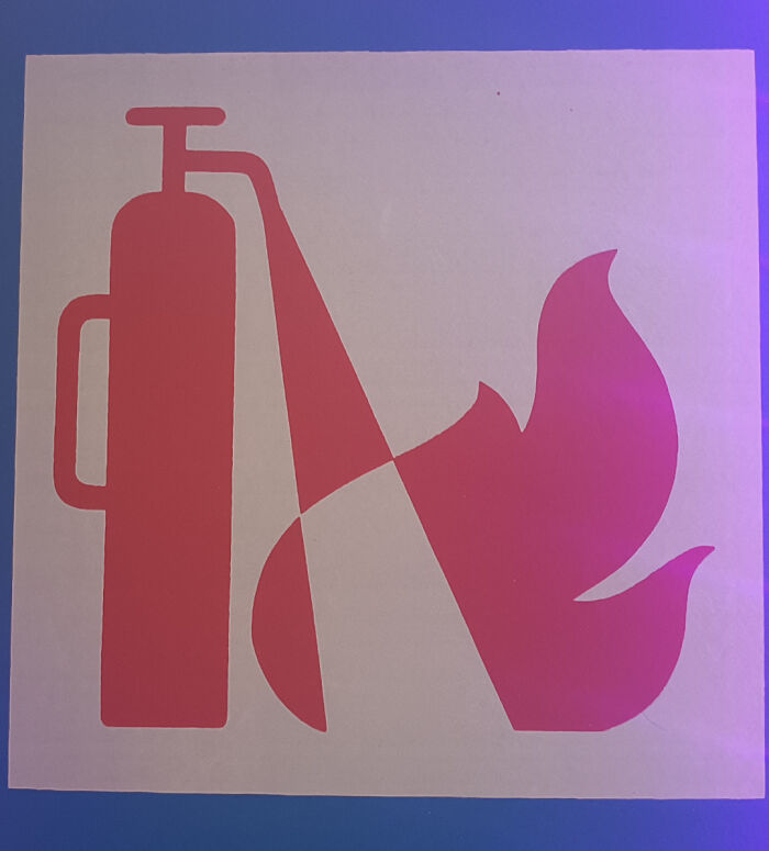 This Fire Extinguisher Sign Depicts The Function Of The Extinguisher