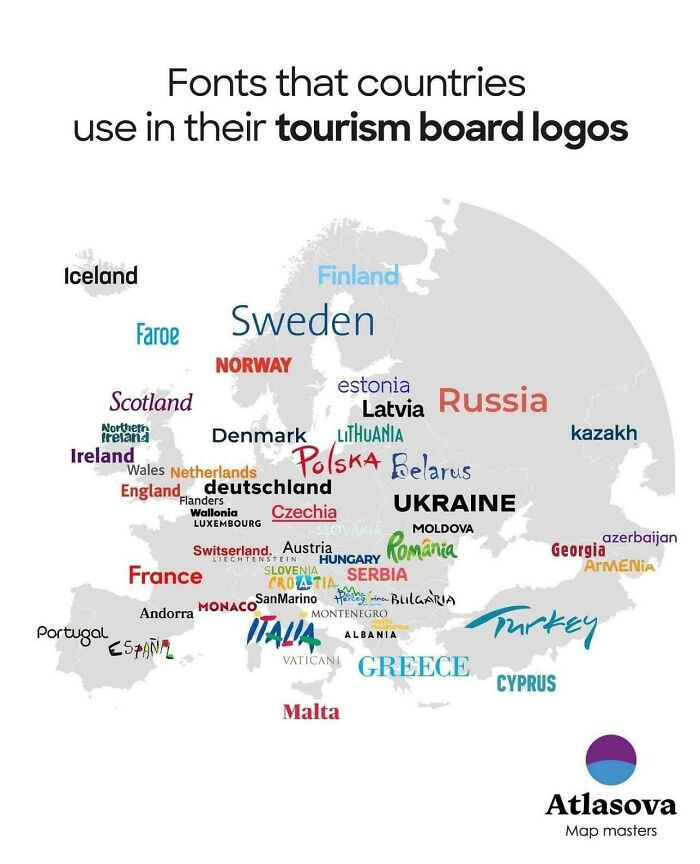 A Cool Guide To Fonts That Countries Use