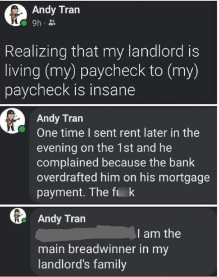 I Am The Main Breadwinner In My Landlord's Family