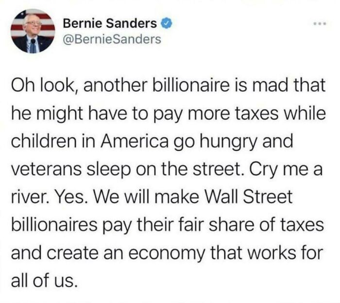 But Bernie Is A Millionaire And There Is No Difference Between A Millionaire And Billionaire