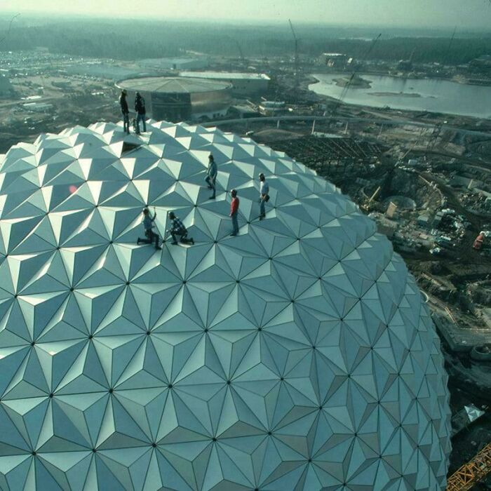 Construction Workers At Epcot, Disneyworld, Early 1980s