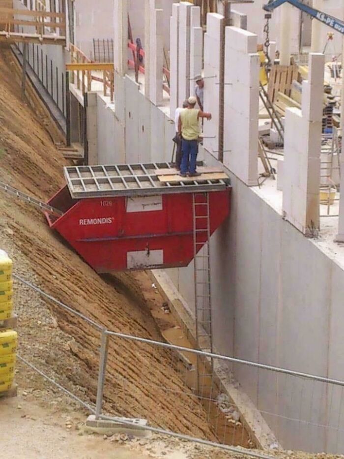 Totally Safe, It's A Load-Bearing Dumpster