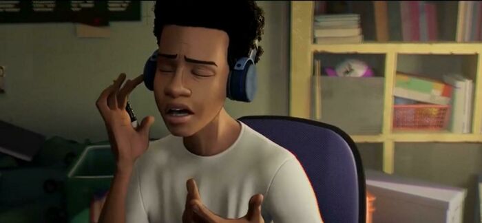 Spider-Man: Into The Spider-Verse (2018) Opens With Miles Trying To Sing Along To “Sunflower.” He Conveniently Gets One Of The Lines Wrong