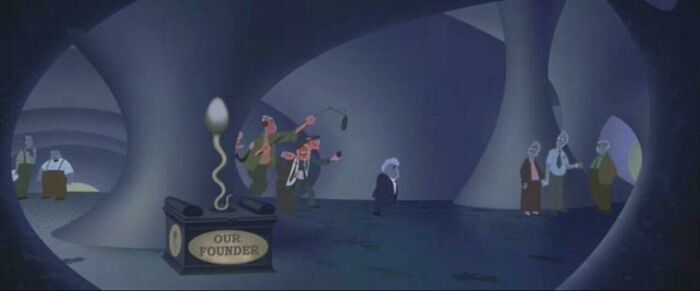 In Osmosis Jones (2001) A Statue Of A Sperm Cell Can Be Seen That Is Labeled 'Our Founder'