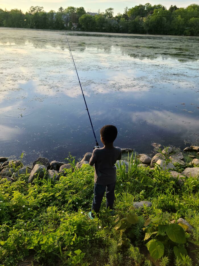 I Never Had A Dad To Fish With. This Guy Wanted To Learn So We Learned. We Don't Catch A Lot But It's Fun