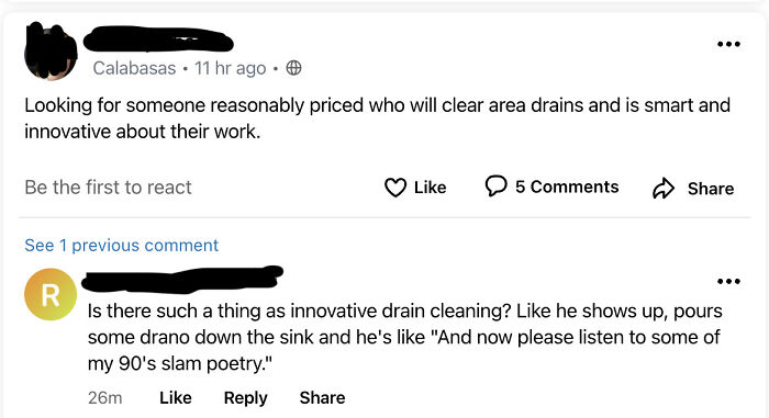 Are You The Davinci Of Drains? She Needs You