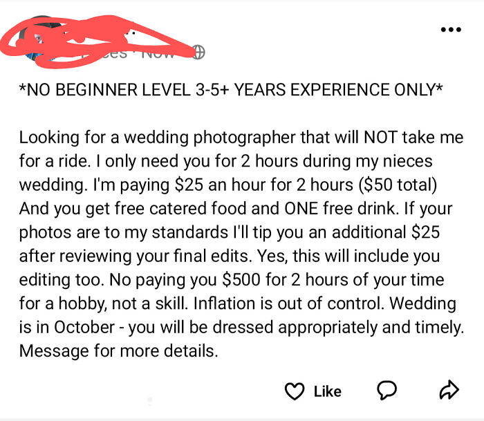 Wanting A Wedding Photographer For Virtually Free