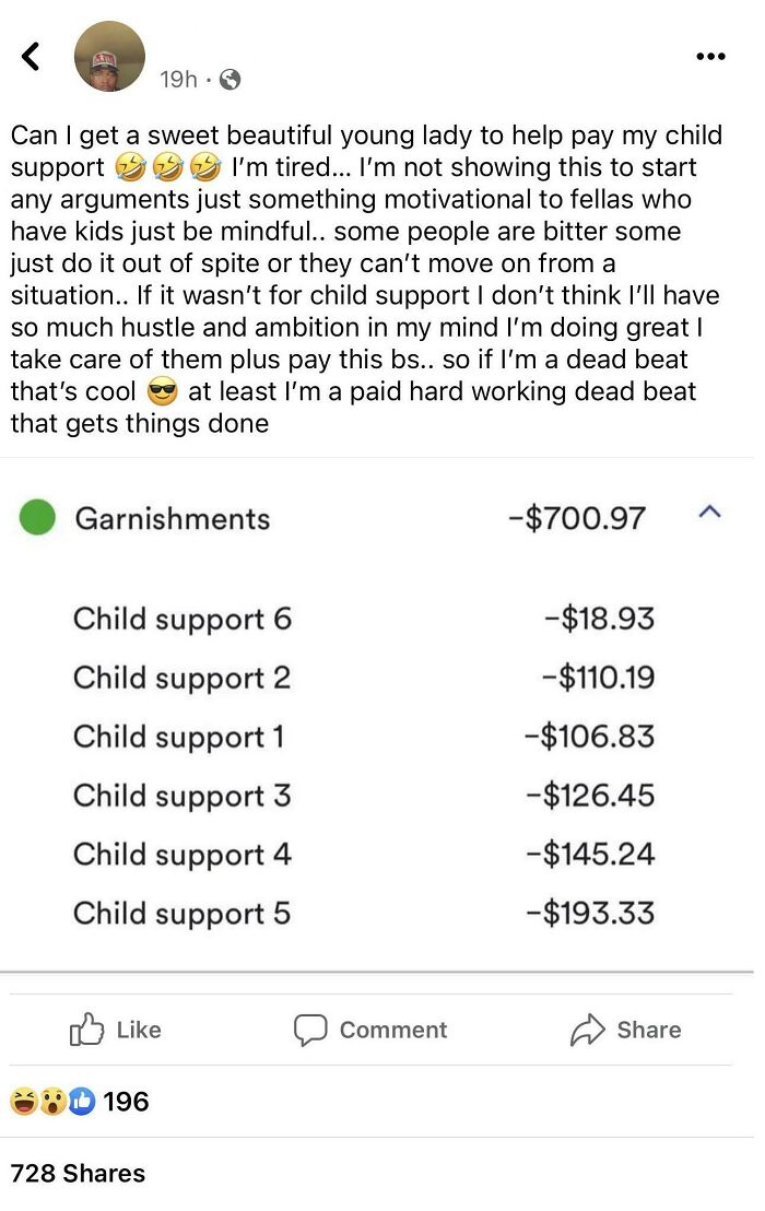 Irresponsible Parent Asks Strangers, But Specifically Beautiful Young Women, To Pay For His Child Support