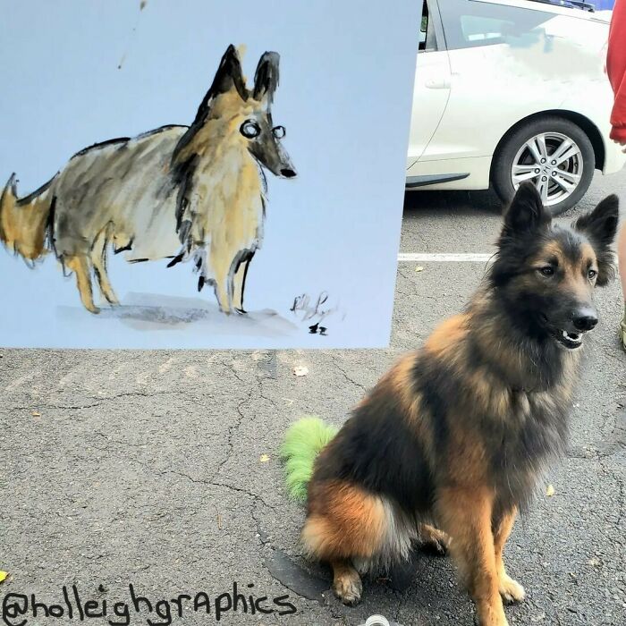 Very Elaborate Painting Of This Belgian Tervuren Shepherd (No Im Not Taking Criticism)