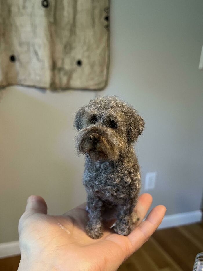 Needle Felted Dog Made By Me 🤗