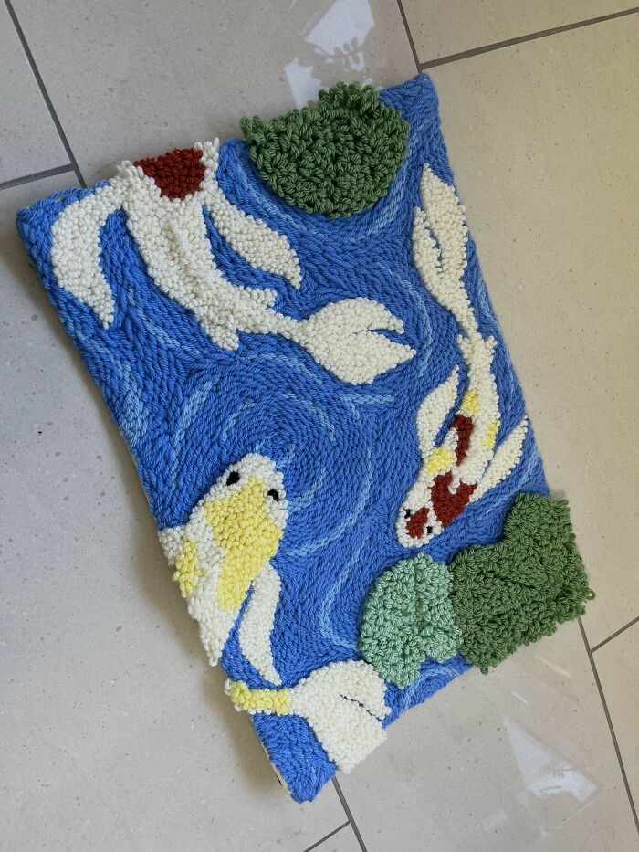 Made A Koi Pond Rug :)