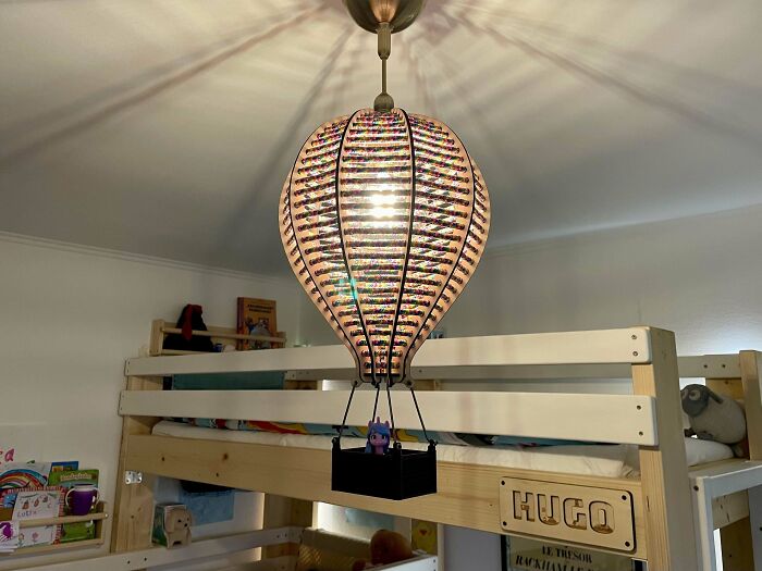 I Made A Hot Air Balloon Ceiling Lamp For The Kids’ Room