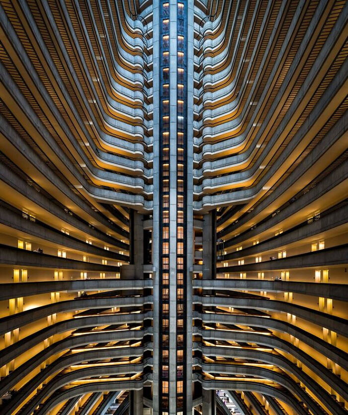 The Inside Of The Marriott Marquis Hotel