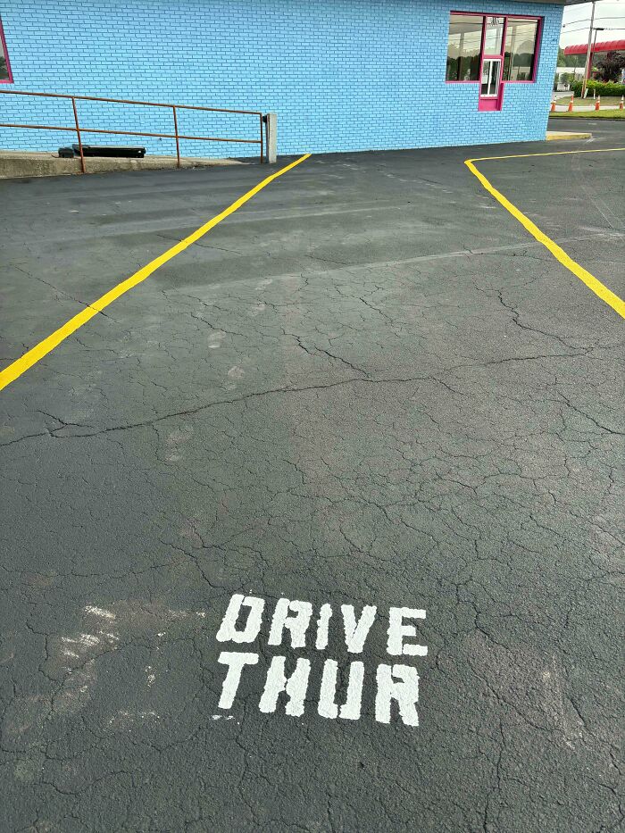 To Paint A Message On The New Driveway