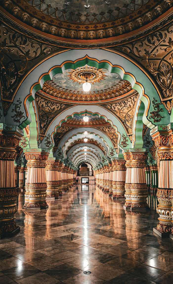 Hallway To Mysore Palace, India