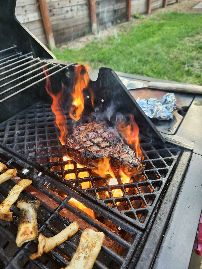 Ribeye On The Grill In Sonoma [oc]