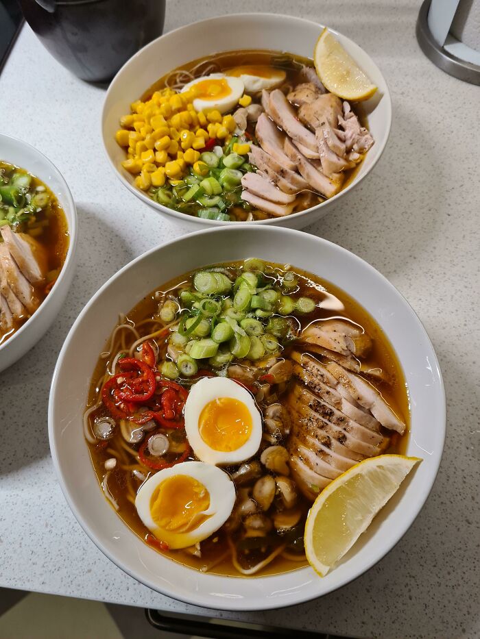 First Time Chicken Broth Ramen, Turned Out Ok, Will For Sure Do It Again