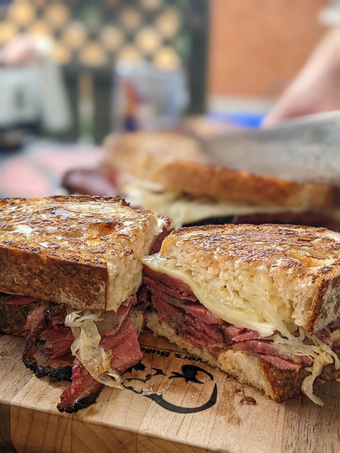 Brined A Brisket For 7 Days, Smoked It And Made Reubens