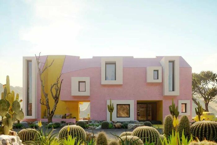 “Colorful Desert House” (Render) Sonora, Mexico