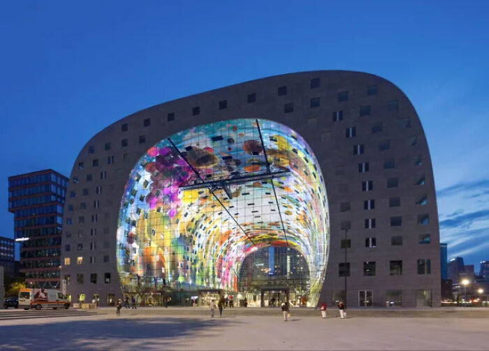 There's A Huge Open Market In The Netherlands With Apartments Inside