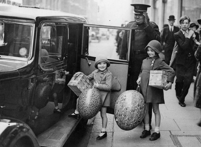 Two Girls Doing Their Easter-Shopping, London, April 8, 1936