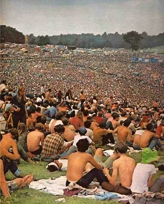 Multitud en Woodstock 1969