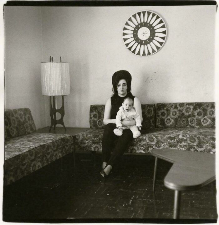 Mother On A Couch With Her Baby On Her Lap, Bronx, N.y., 1966