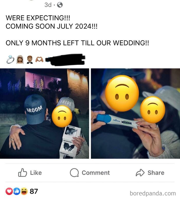 This Is The Cringiest Wedding Countdown I’ve Ever Seen. She’s Not Pregnant