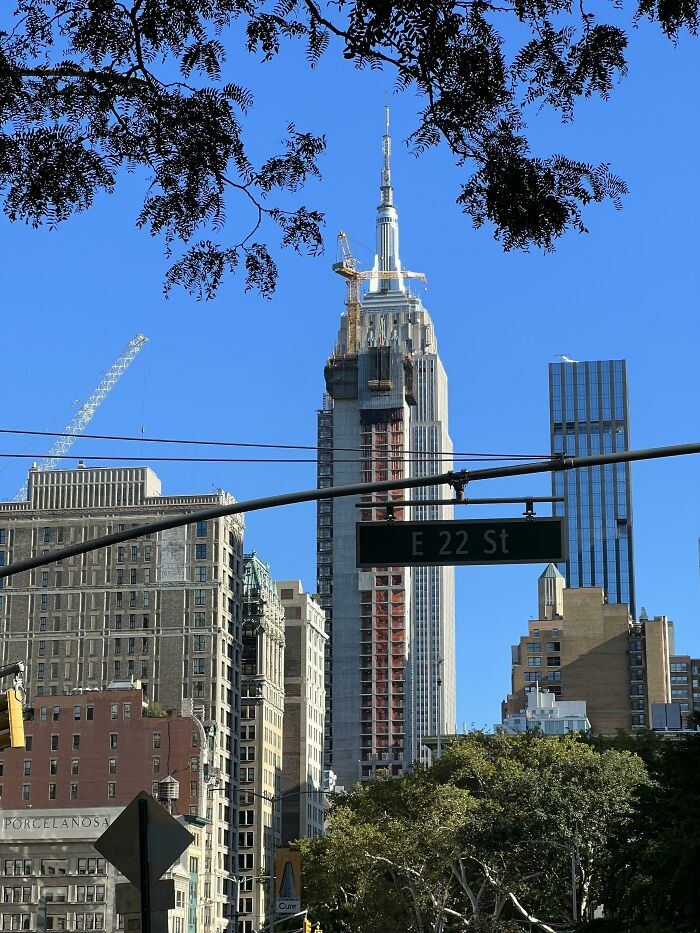 Asked “I Wonder What They’re Doing To The Empire State Building?” …these Are ~10 Blocks Apart