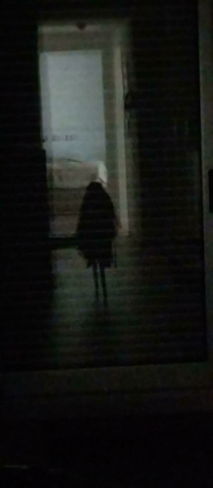 Woke Up To Drink Water And Saw This On The Window's Reflection (Thought It Was A Ghost, It's Just A Chair With My Jacket)