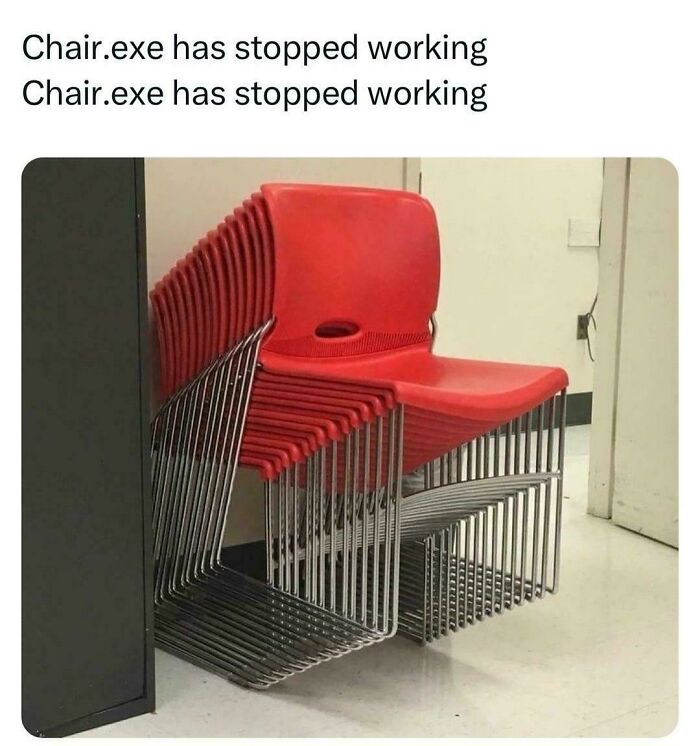 When You Stack The Chairs Juuuust Right