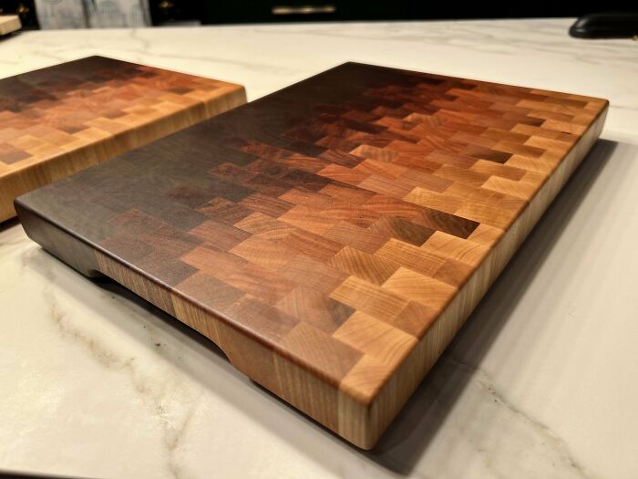 Ombré End Grain Cutting Board