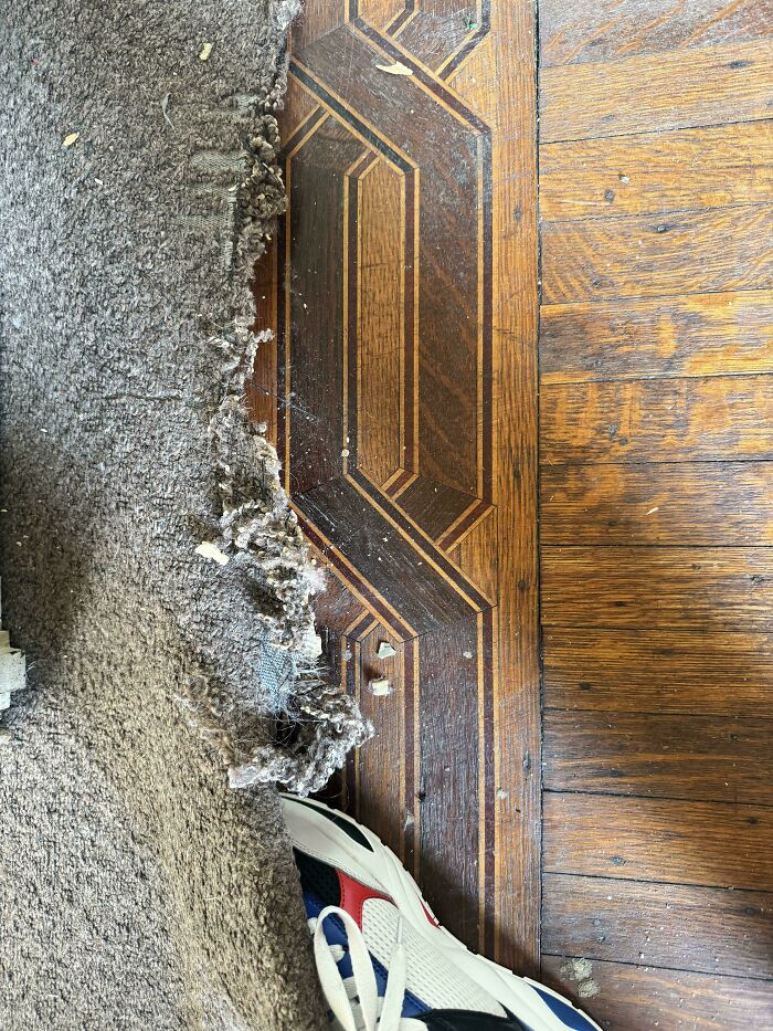 The Floors Under Bad Carpet In My Previous Home. Built In 1904