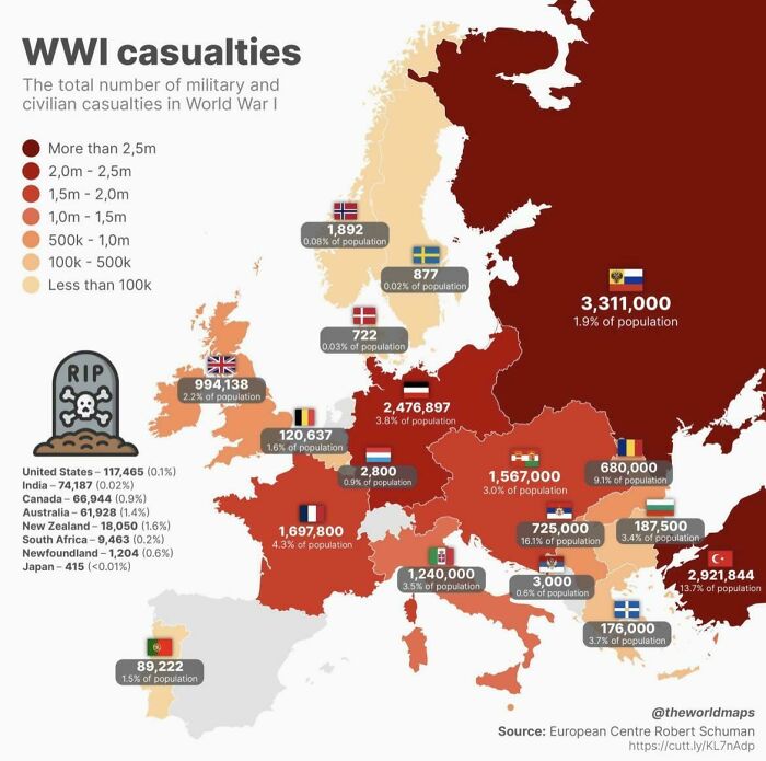 First World War Casualties Mapped