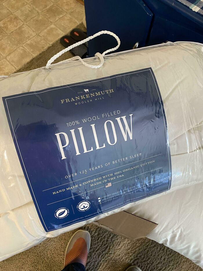 Finally Replacing The Rest Of My Pillows With Frankenmuth Woolen Mill Pillows These Pillows Are Unbelievable, 3 Years And Going Strong On The First Pair We Got So Why Not Exclusively Use Them? One Of The Few Companies That Has The Same Quality And Production As 100 Years Ago! Comforters Rock Too!