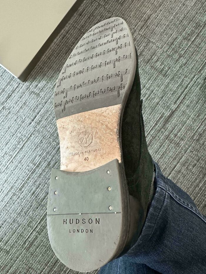 Bottom Of My Shoes Have Musical Notes
